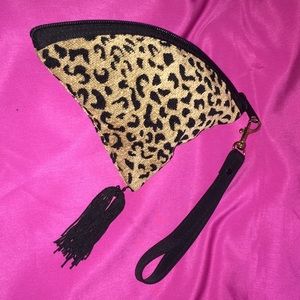 Leopard mini purse velvet